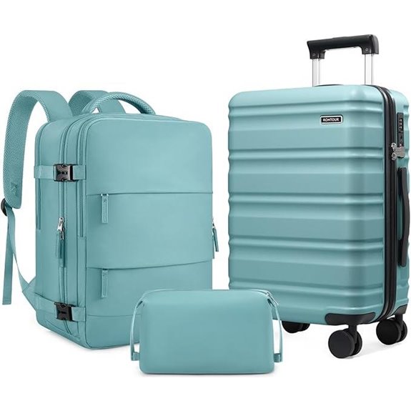 3-Piece Luggage Set with Spinner Wheels