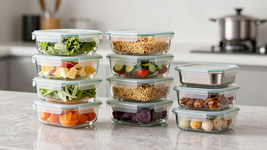 top glass meal containers