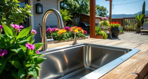 top stainless outdoor sinks