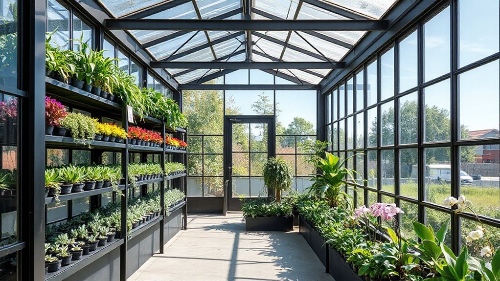 top walk in greenhouse designs