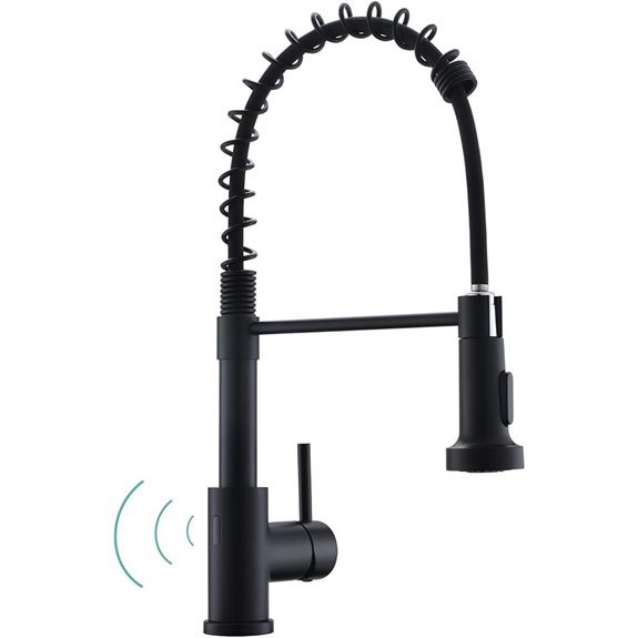 WEWE Touchless Black Kitchen Faucet with Pull-Down