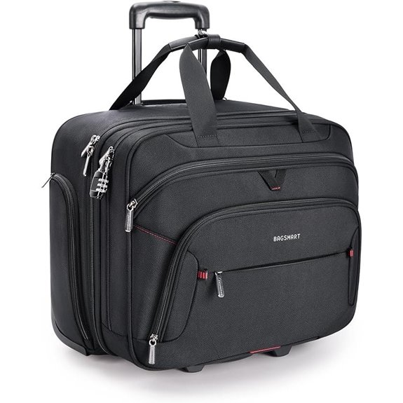 BAGSMART Rolling Laptop Bag with TSA Lock