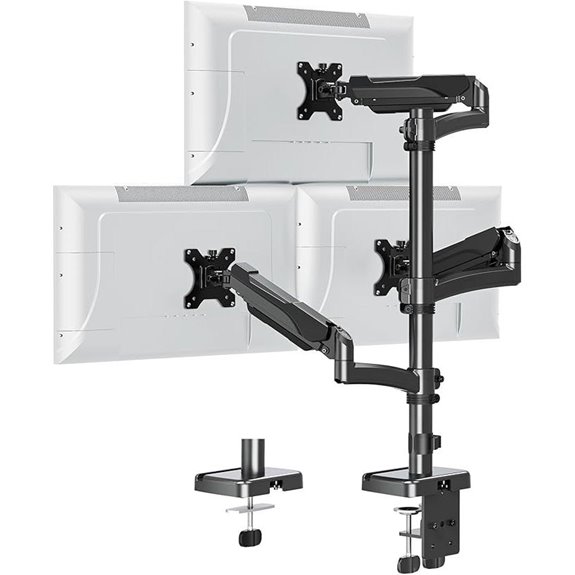 Triple Monitor Mount for 32 Screens Gas Spring VESA