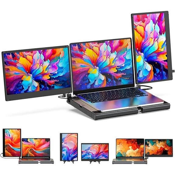 Tripple Portable 14-Inch FHD Monitor with Stand