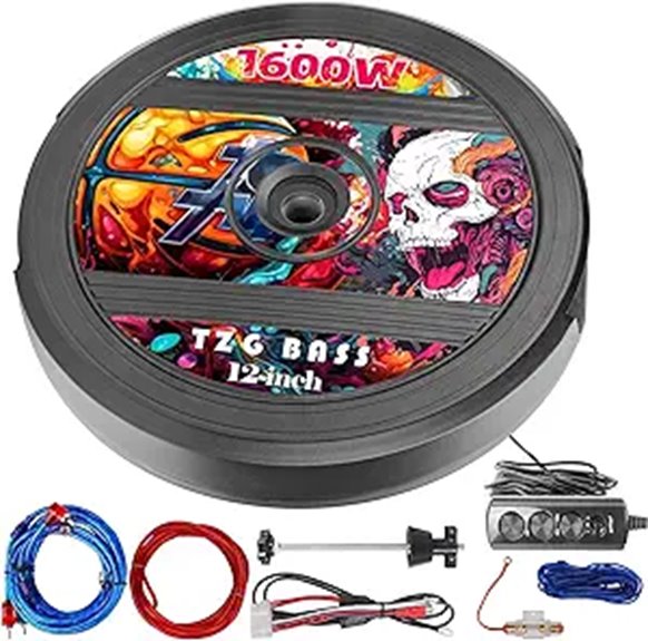 12 Powered Car Subwoofer with Built-in Amplifier