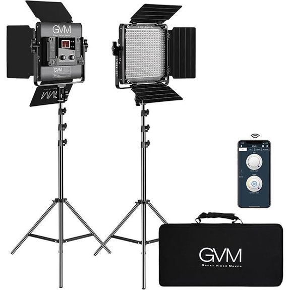 GVM 2-Pack LED Video Lighting Kits with App