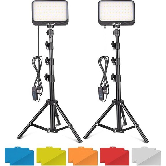 UBeesize 2-Piece Dimmable LED Video Light Kit