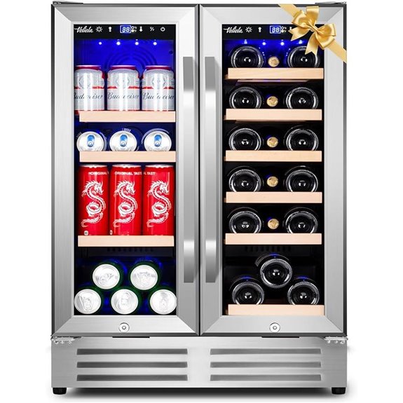 Dual Zone Wine & Beverage Refrigerator with Glass Door