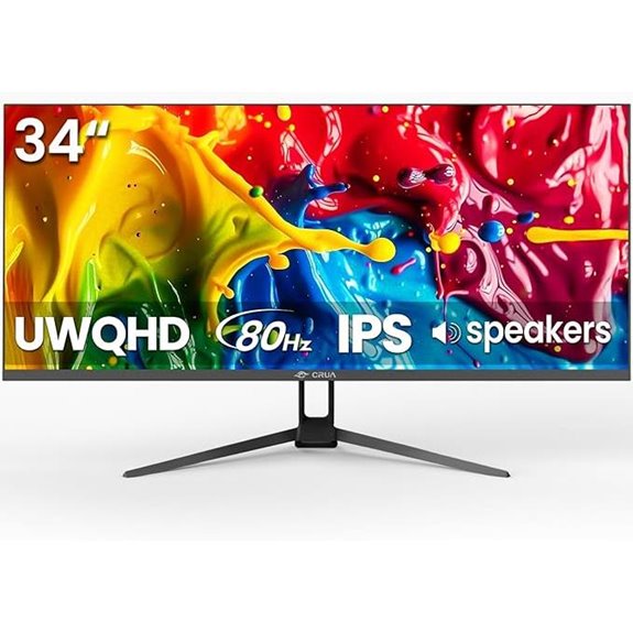 CRUA 34 Ultrawide Gaming Monitor with Speakers