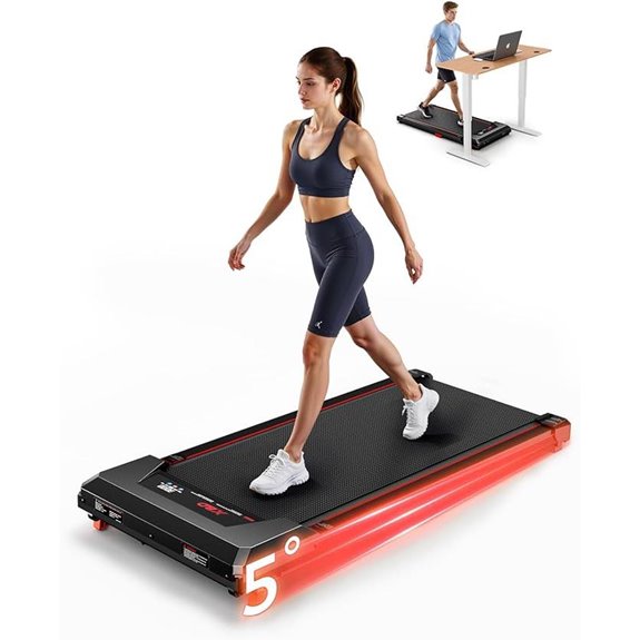 Walking Pad with Incline Under Desk Treadmill