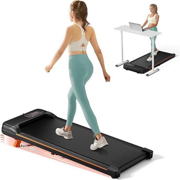 Walking Pad Under Desk Treadmill with Incline & Remote