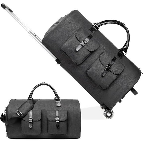 Convertible Rolling Duffle Bag for Travel and Luggage