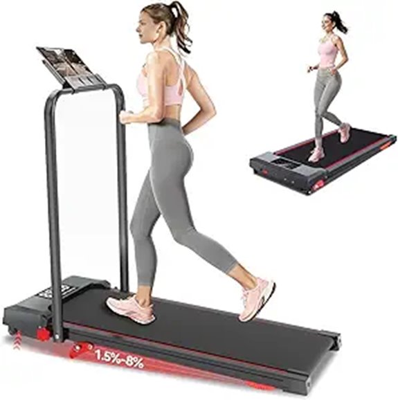 3-in-1 Under Desk Treadmill with Handle & Incline