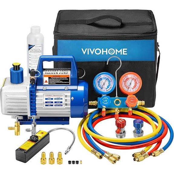 VIVOHOME 110V Air Vacuum Pump & Manifold Gauge Kit