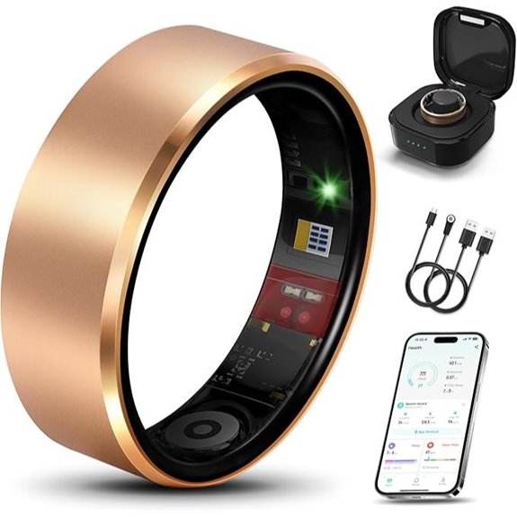 Smart Health Ring 2.0 Fitness Tracker Waterproof Heart & Oxygen Monitor