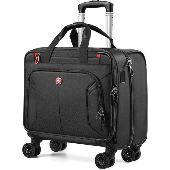 Star Cloud Rolling Laptop Bag with USB & Water Resistance