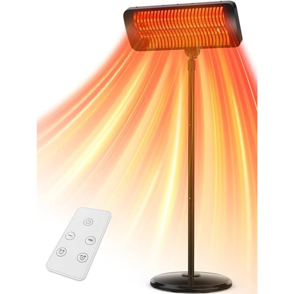 Outdoor Patio Heater with Timer Waterproof Remote