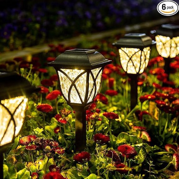 GIGALUMI Solar Garden Lights Waterproof 6-Pack
