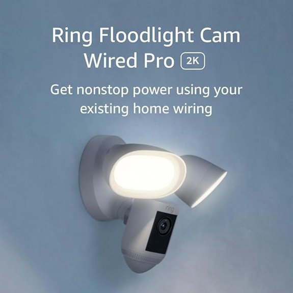 Ring Floodlight Cam Wired Pro with 2K Video and Night Vision