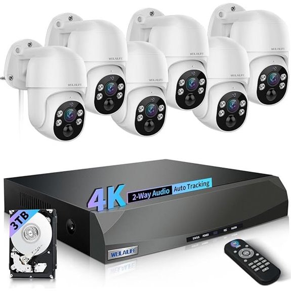 Wired Security Camera System with PTZ & Storage
