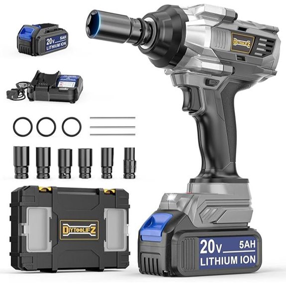 Cordless Impact Wrench 1/2 inch with Batteries