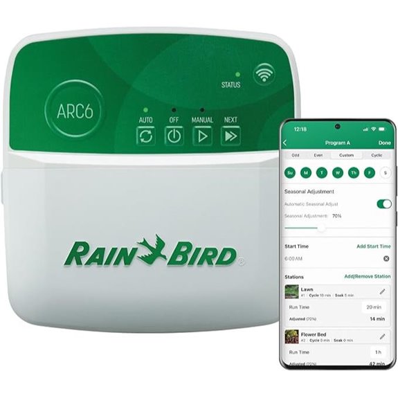 Rain Bird ARC6 WiFi Smart Irrigation Timer (6 Zones)
