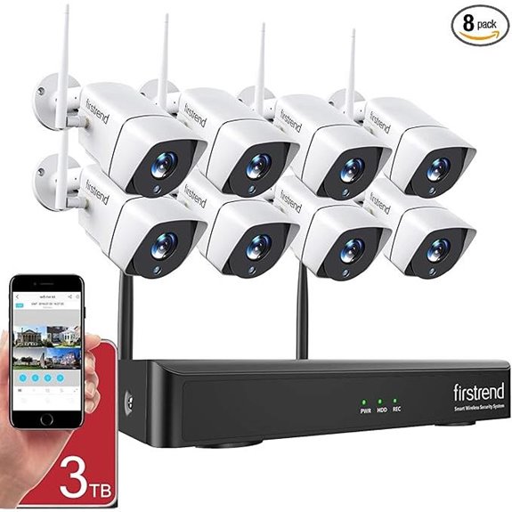 Firstrend 8CH Wireless Security Camera System with Hard Drive