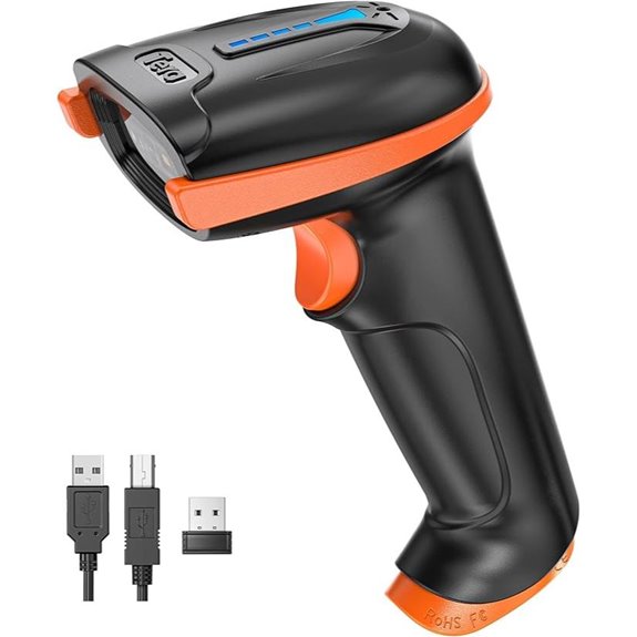 wireless barcode scanner with battery