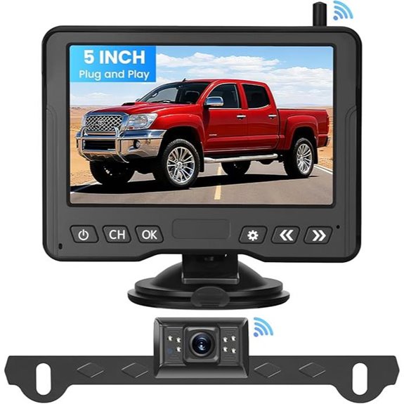Wireless Backup Camera for Car with 5 HD Monitor