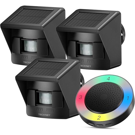 TECKNET Solar Wireless Driveway Alarm with Sensors