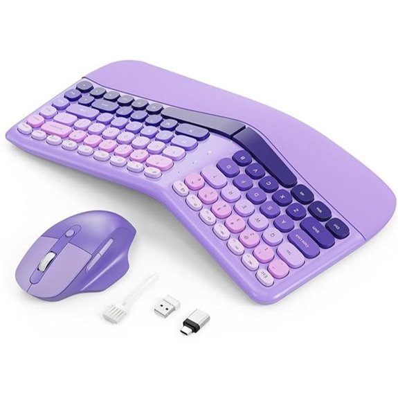 Wireless Gaming Keyboard & Mouse Set with Wrist Rest