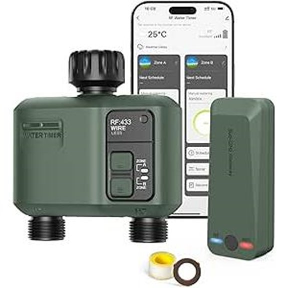 WiFi Water Timer 2 Zone for Garden Hose