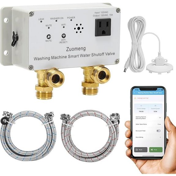 WiFi Smart Water Shutoff Valve with Leak Sensor