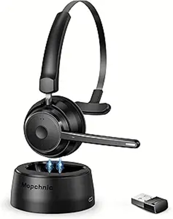Wireless Bluetooth Headset with Noise-Canceling Microphone