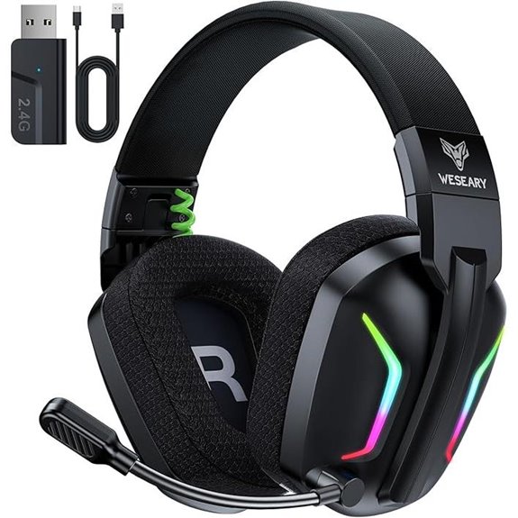 Wireless Gaming Headsets with Noise Cancelling Microphone