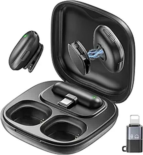 Mini Wireless Lavalier Microphone with Noise Cancellation