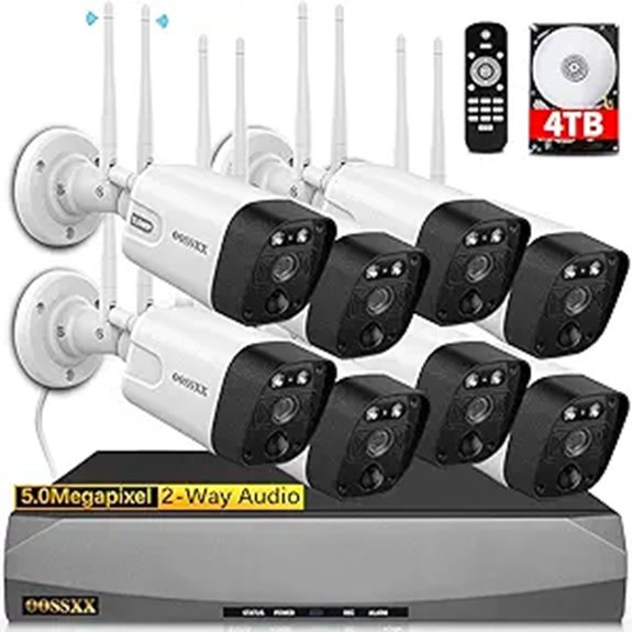 Outdoor Wireless Security Camera System with 2-Way Audio
