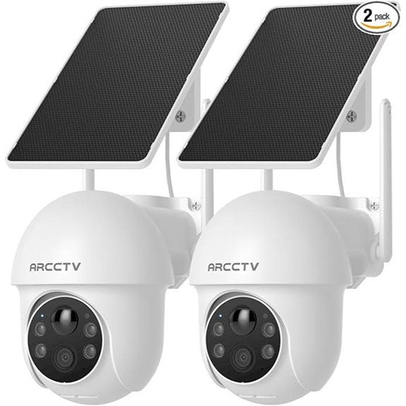 Wireless Outdoor Security Cameras (2 Pack) with Night Vision