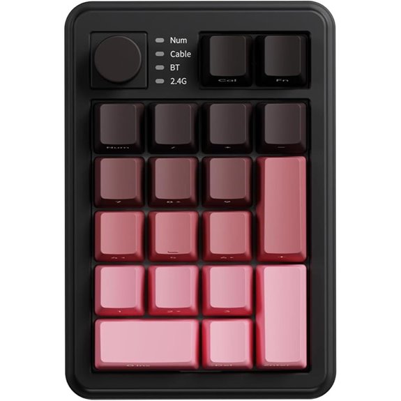 Wireless Mechanical Numpad with RGB Backlit and Volume Knob