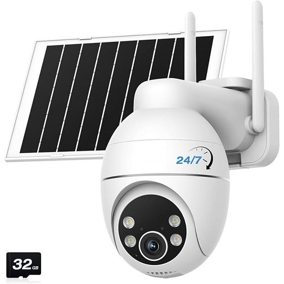 Wireless Solar Camera with Night Vision and Auto-Tracking