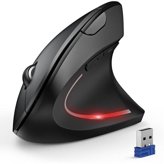 TECKNET Wireless Vertical Mouse with Adjustable DPI