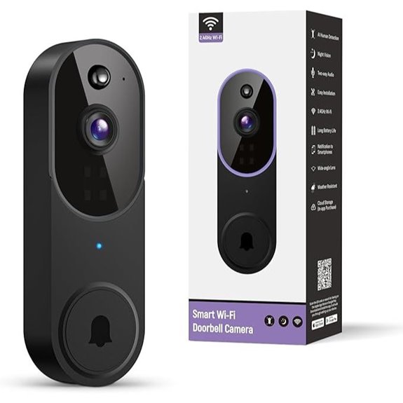 Smart Wireless Video Doorbell with Night Vision and AI