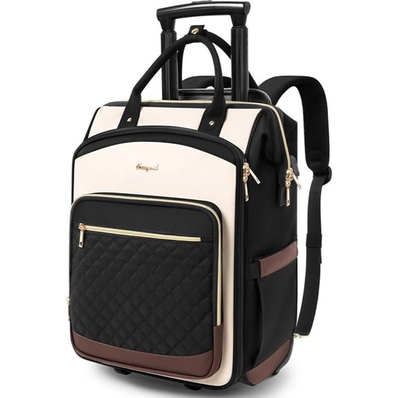 Rolling Women's Travel Backpack with Wheels