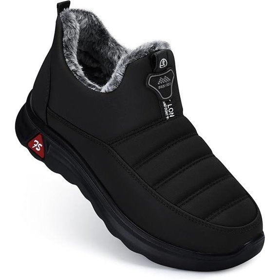 SHIBEVER Women's Winter Waterproof Fur Ankle Boots