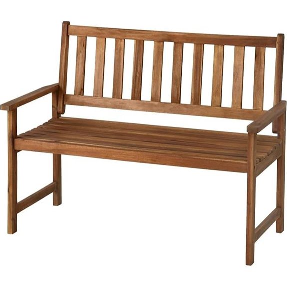 Outdoor Wooden Patio Bench for Garden and Deck