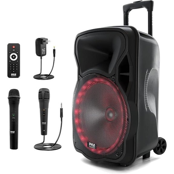 Pyle 12” Bluetooth Party Speaker with Lights