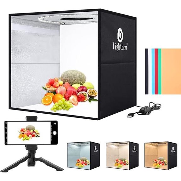 Lightdow 12x12x12 Photo Studio Light Box with Tripod