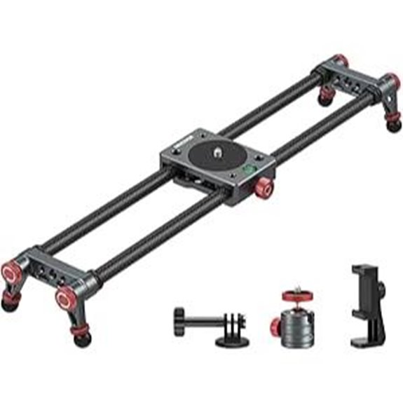 NEEWER 16in Carbon Fiber Camera Slider with Ball Head