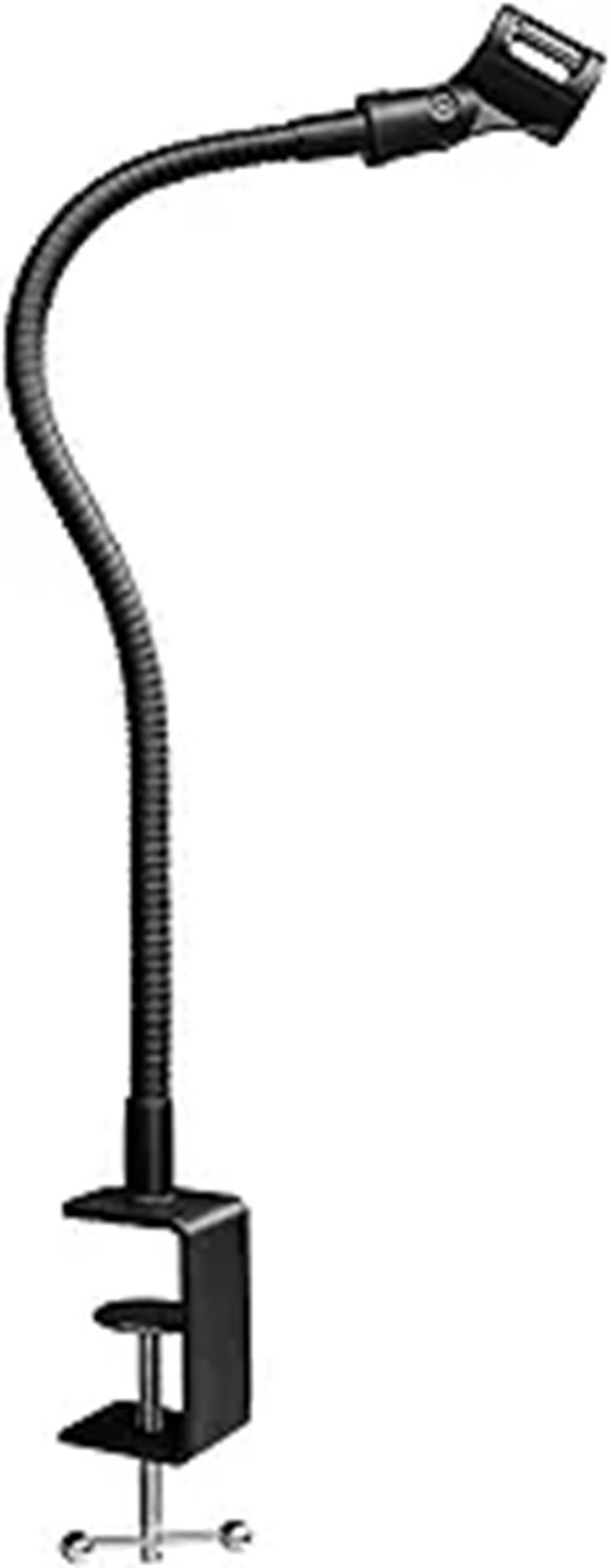 19-Inch Flexible Microphone Stand with Desk Clamp