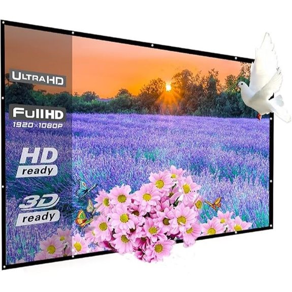 WRLSUN 250-Inch Portable Outdoor Projector Screen